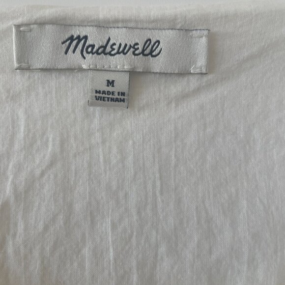 Madewell Embroidered Eyelet Button-Front Tiered Mini Dress, Lighthouse, M, MC958 - Picture 3 of 9